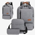thumbnail image 1 of TUTUnaumb Back-to-School Backpack Backpack Three Piece Set Large Student Backpack Suitable For School And Outdoor Travel Computer Bag For Men And Women With Large Capacity Off to College Supplies-Gray, 1 of 3