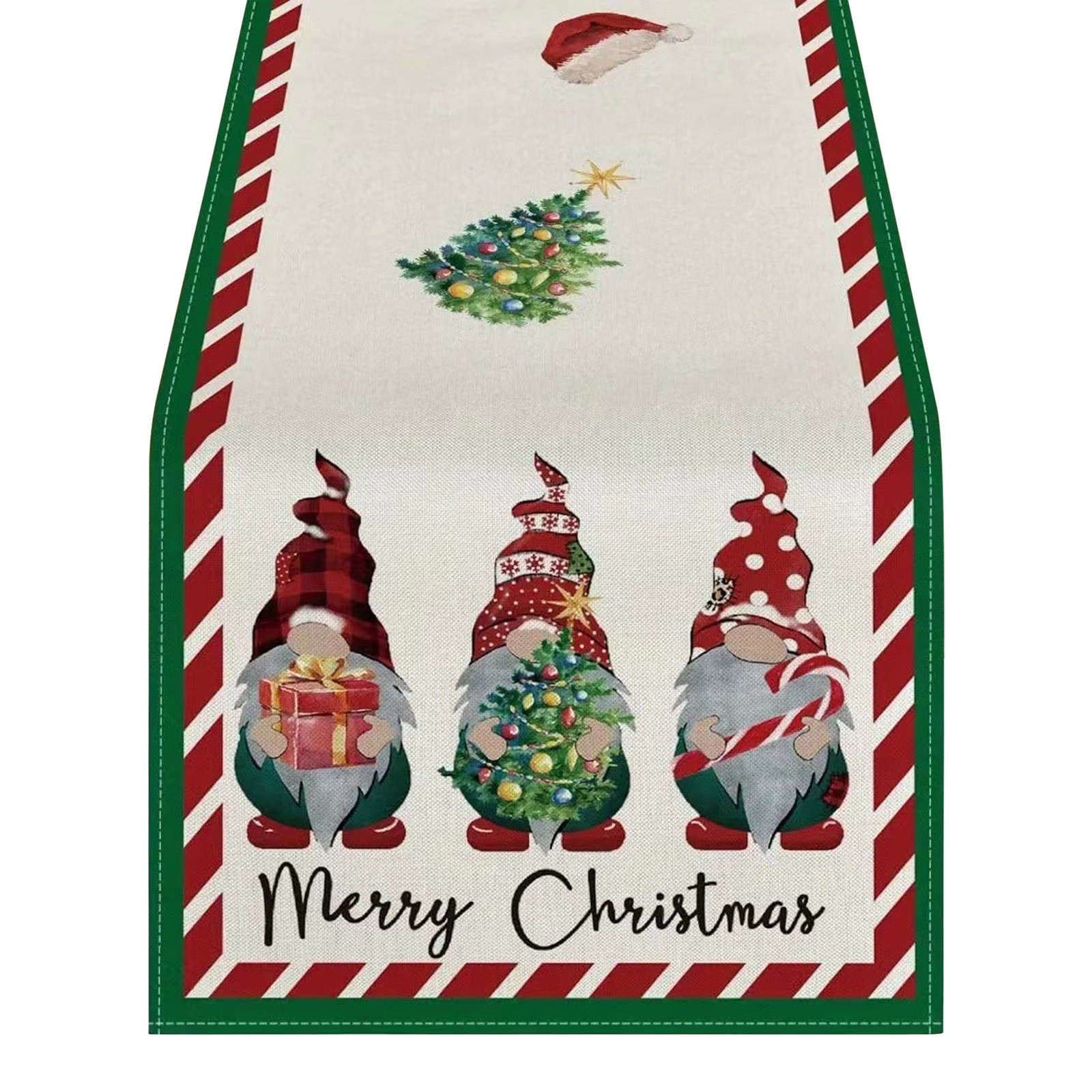 TUTUnaumb Christmas Gnomes Table Runner 13x72 Inch Holiday Table