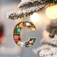 thumbnail image 1 of TUTUnaumb Christmas Initial Letter Shaped Book Ornament, 3.15" Book Lovers Librarian Alphabet Ornament, Gift for Her Librarian Book Ornament, Lover Bookworm Acrylic Ornament, Book Lover Gifts 1PC-C, 1 of 6