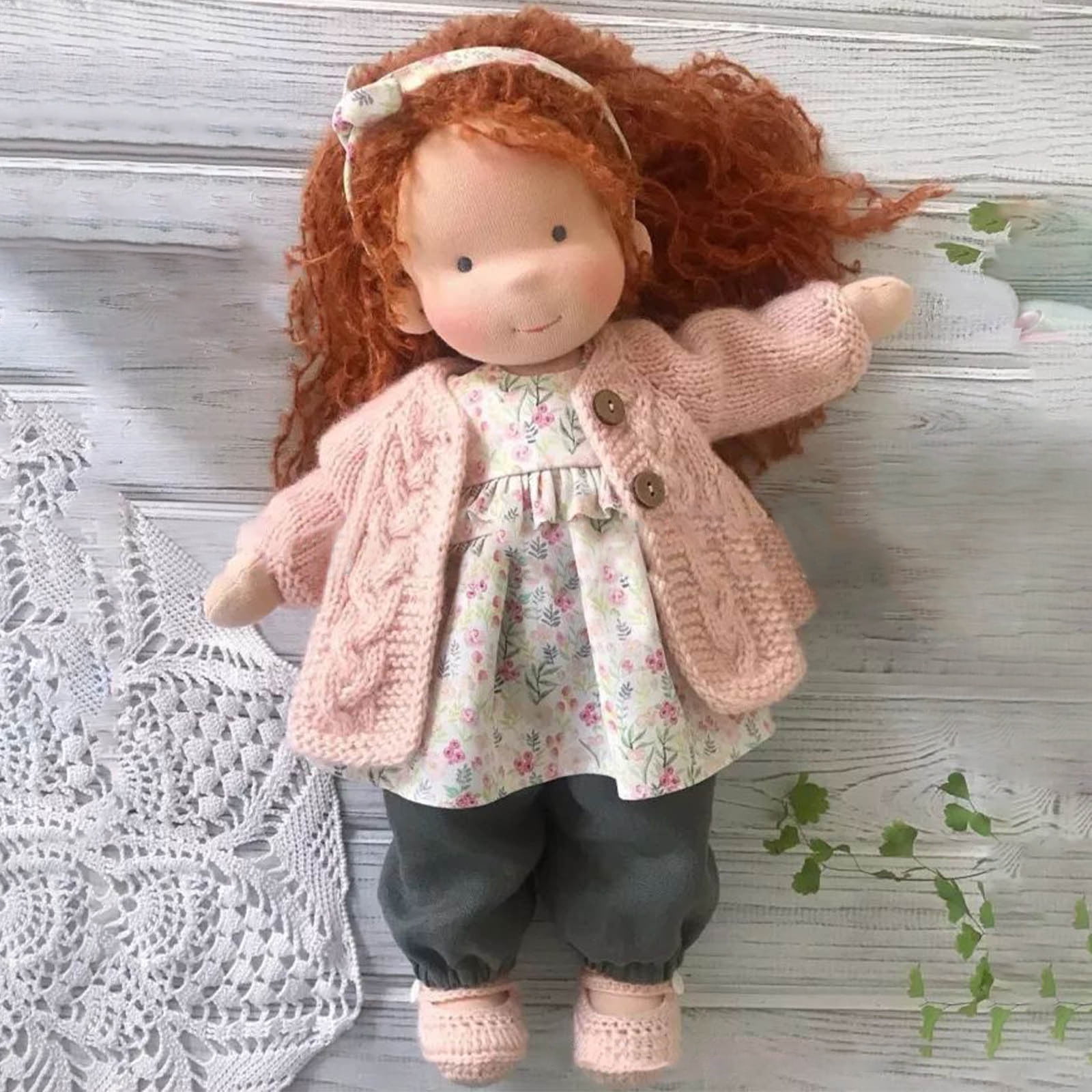 Herrnalise Waldorf Doll,Handmade Waldorf Handmade Knitted Dolls Toys,Stuffed  Toy Christmas Birthday Gift of Waldorf Handmade Doll,Ideal First Doll for  Babies & Toddlers 