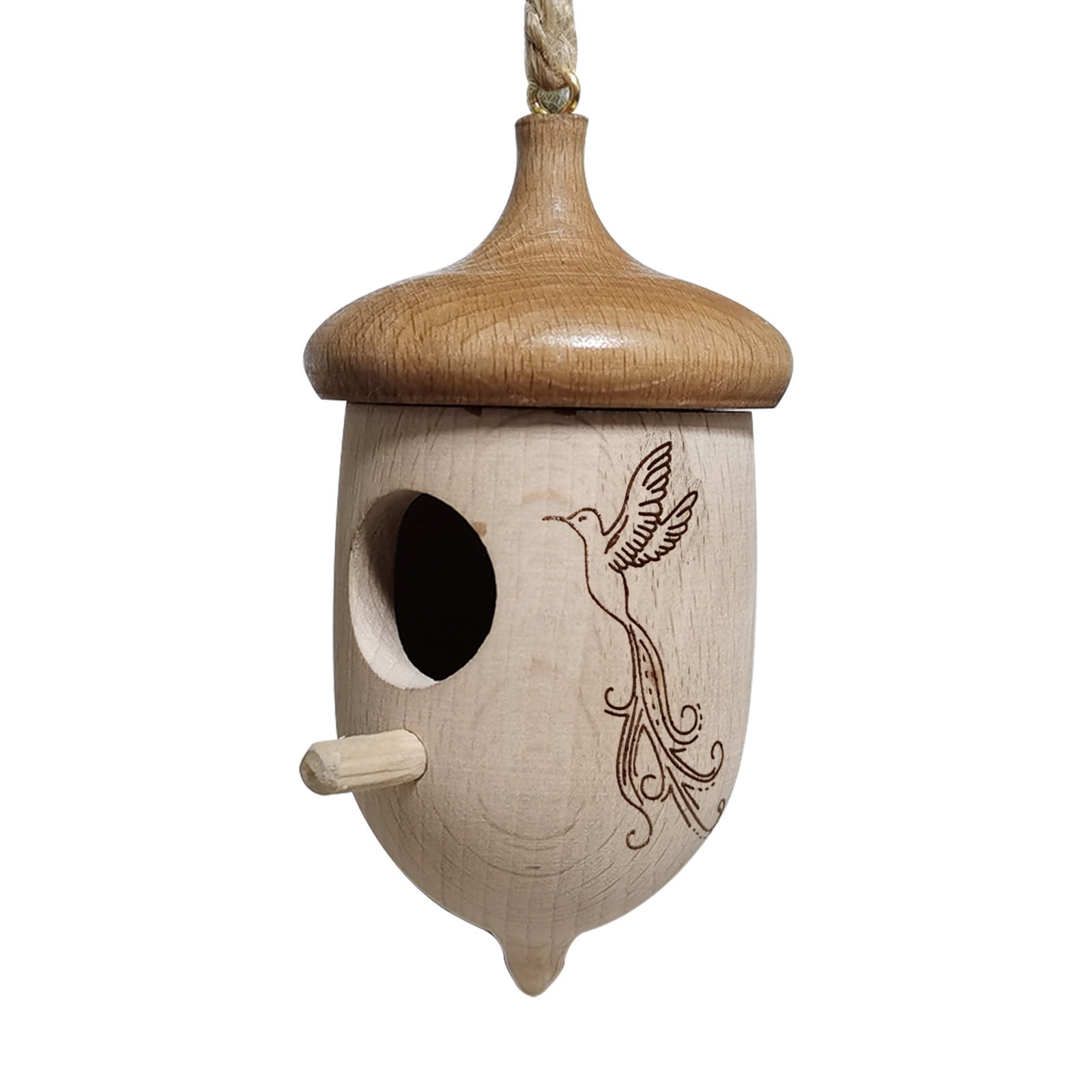 TUTUnaumb End-of-Year Hummingbird House Bird Feeder Wooden Exterior ...