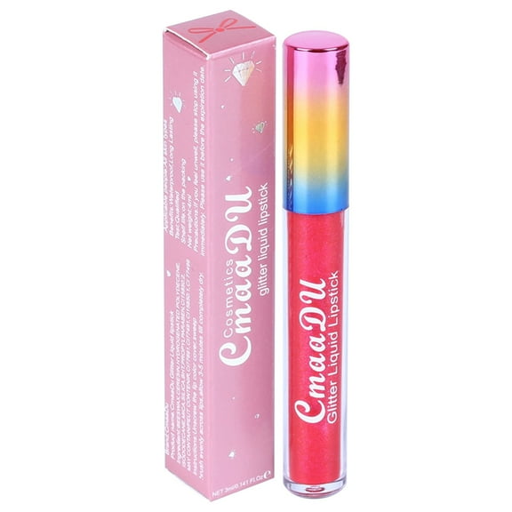 TUTUnaumb Glitter Long Lasting Lip Gloss, 6 Colors Glitter Lip Gloss Set 4ml Women Girls Makeup & Beauty Holiday Gifts Finder-C