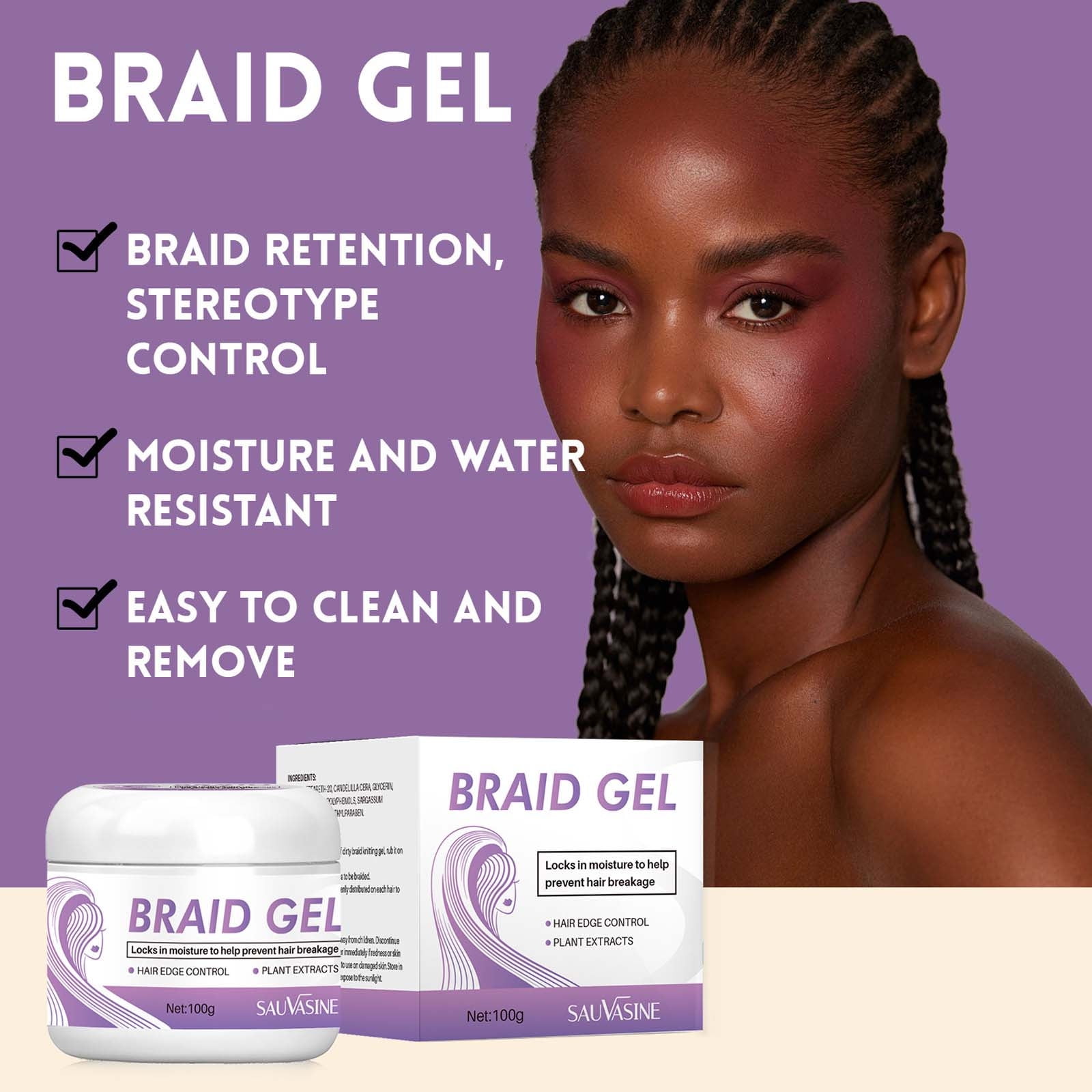 TUTUnaumb Hair Braiding Gel Deep Conditioning Moisturizing Extra Hold