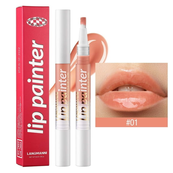 TUTUnaumb Lip Glaze Pearlescent Lip Oil Shimmer & Smooth Lip Gloss Set, Moisturizing and Long-lasting High Shine Lip Plumping All Natural Beauty Liquid Lipstick for Women 3ML-A