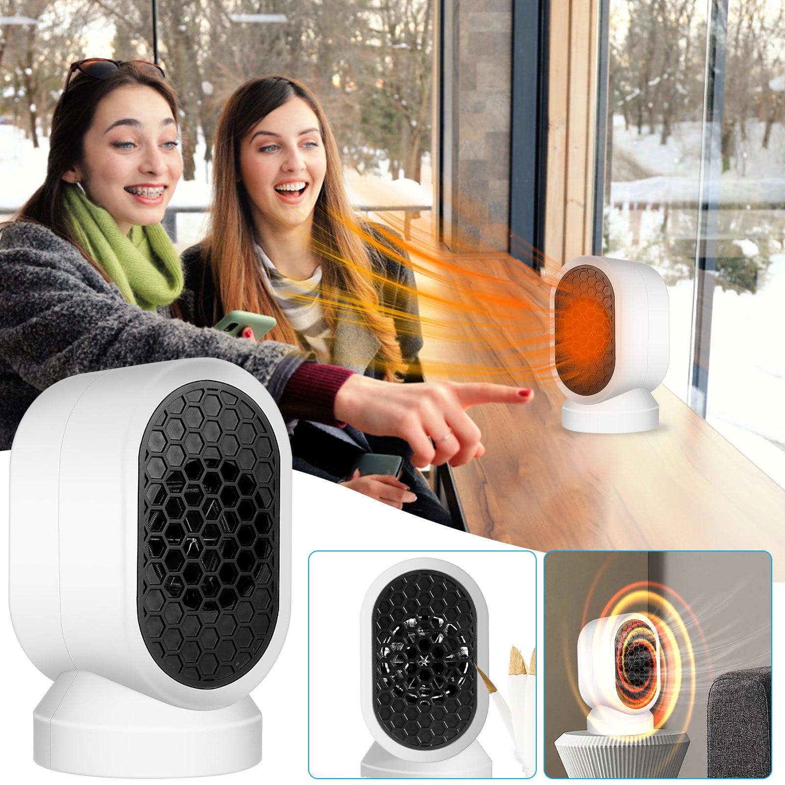 TUTUnaumb Little Bee Household Small Heater Indoor Bedroom Silent
