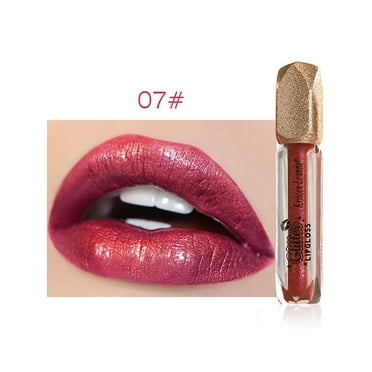 TUTUnaumb Matte Lip Glaze Lip Gloss Makeup Pearlescent Flash Lip Color Glitter Liquid Lipstick Not Stain Cup Lip Glaze Coloring Liquid Lipstick Diamond Shiny Long Lasting Lipstick Lip Gloss-G