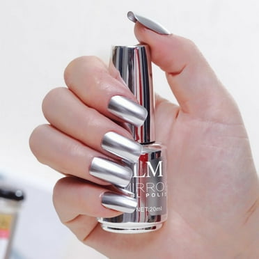 TUTUnaumb Metallic Nail Polish Magic Mirror Effect Chrome Nail Art Polish Varnish18Ml New-Year Spot Promotion-Silver