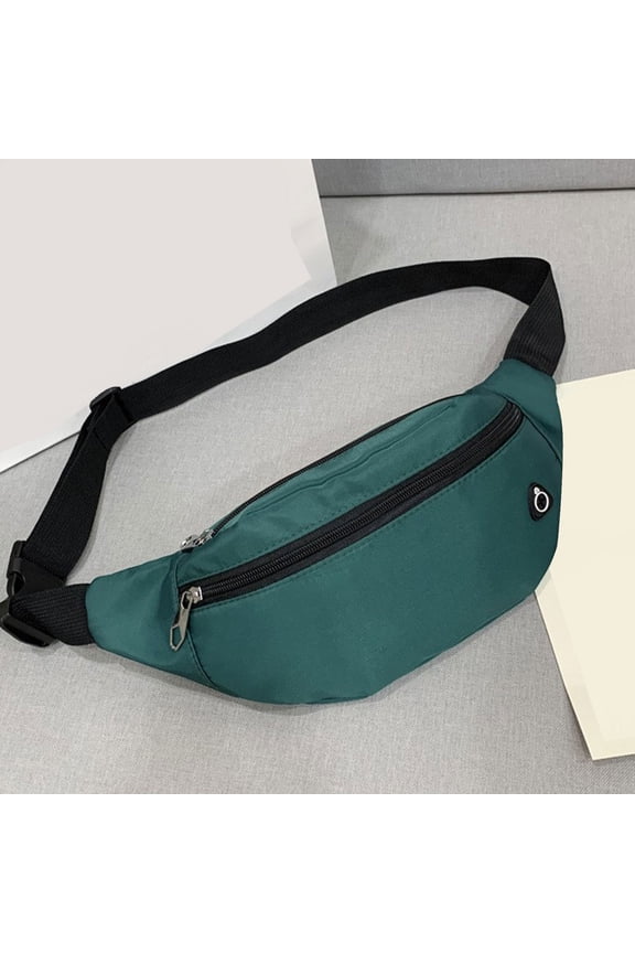 Outdoor Sports Waist Pack Wallet For Man & Woman Travel Wallet Bag For Cell Phone Belt Bag Crossbody Bag With Headphone Hole For Travel Walking Running Hiking Cycling-Green