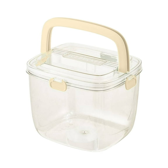TUTUnaumb Portable Fruit Basket Ice Bucket, Essential Ice Buckets For Parties, Table And Kitchen Counter Fruit Bowl, Champagne Bucket, Storage For Vegetable Snack Bread-Beige