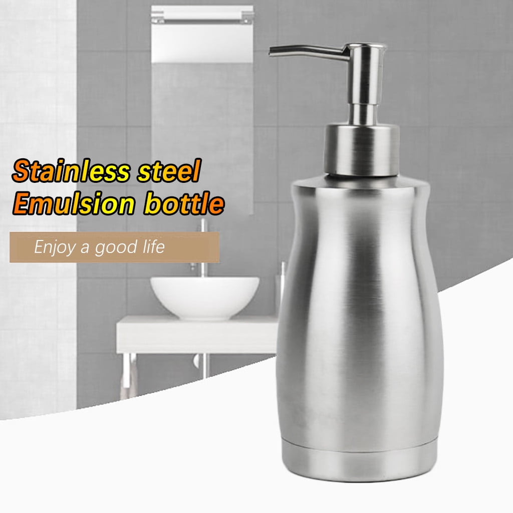 TUTUnaumb Soap Dispenser Stainless Steel Rust And Leak Proof Kitchen Bathroom 13.5Oz 400Ml For Home\u0026Kitchen Autumn Sale Convenient And Save Space-Silver