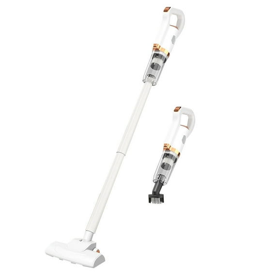TUTUnaumb Stick Vacuums High Power Household Vacuum Cleaner 2-in-1 Car Mounted Wireless Charging Handheld Cordless Vacuum Cleaners for Home, Stick Vacuum for Carpet Hardwood Floor Pet Hair-White