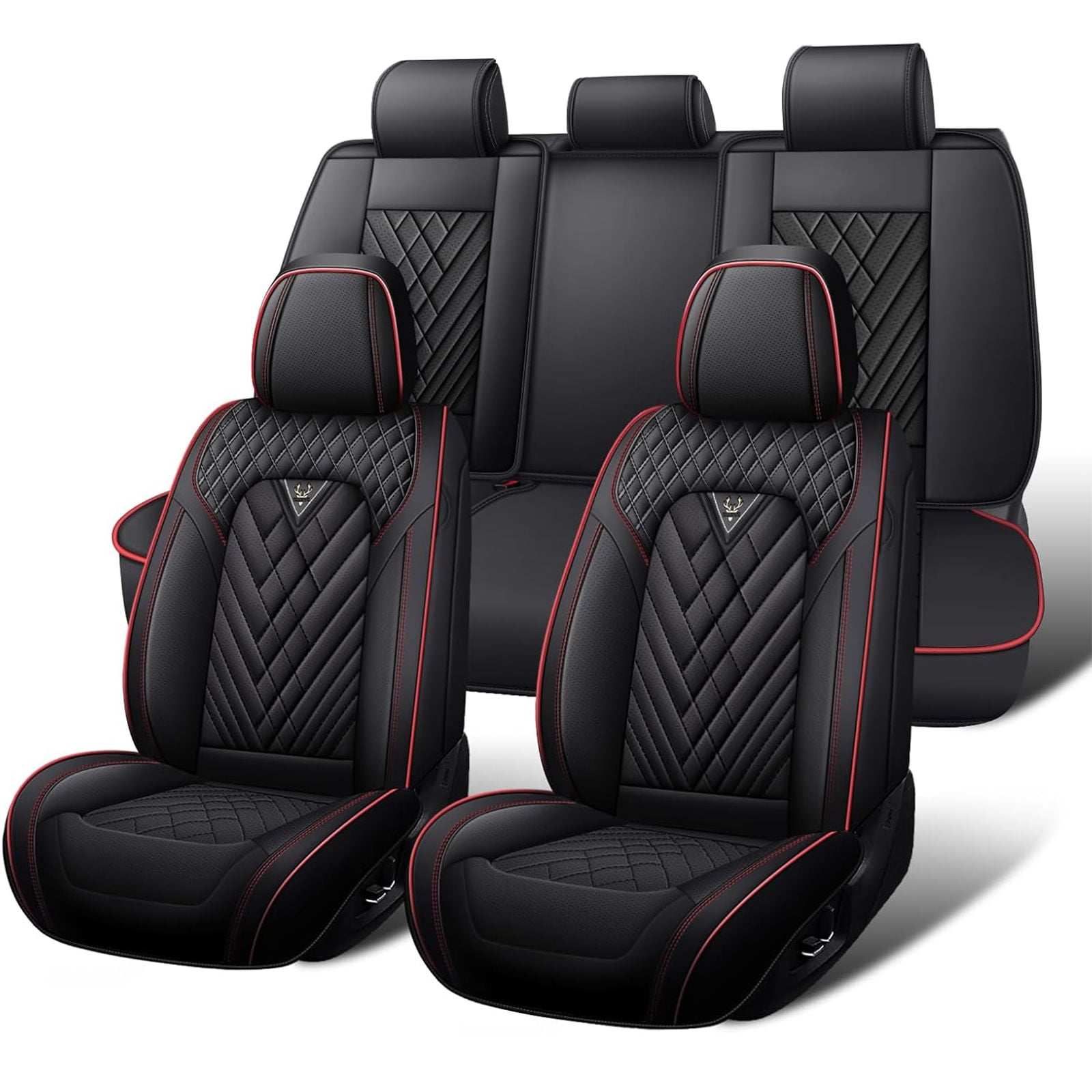 Red Ford Ranger Front TUVBPK Car Seat Covers,Front and Rear, Fits Ford Ranger 2019-2026, Red ...