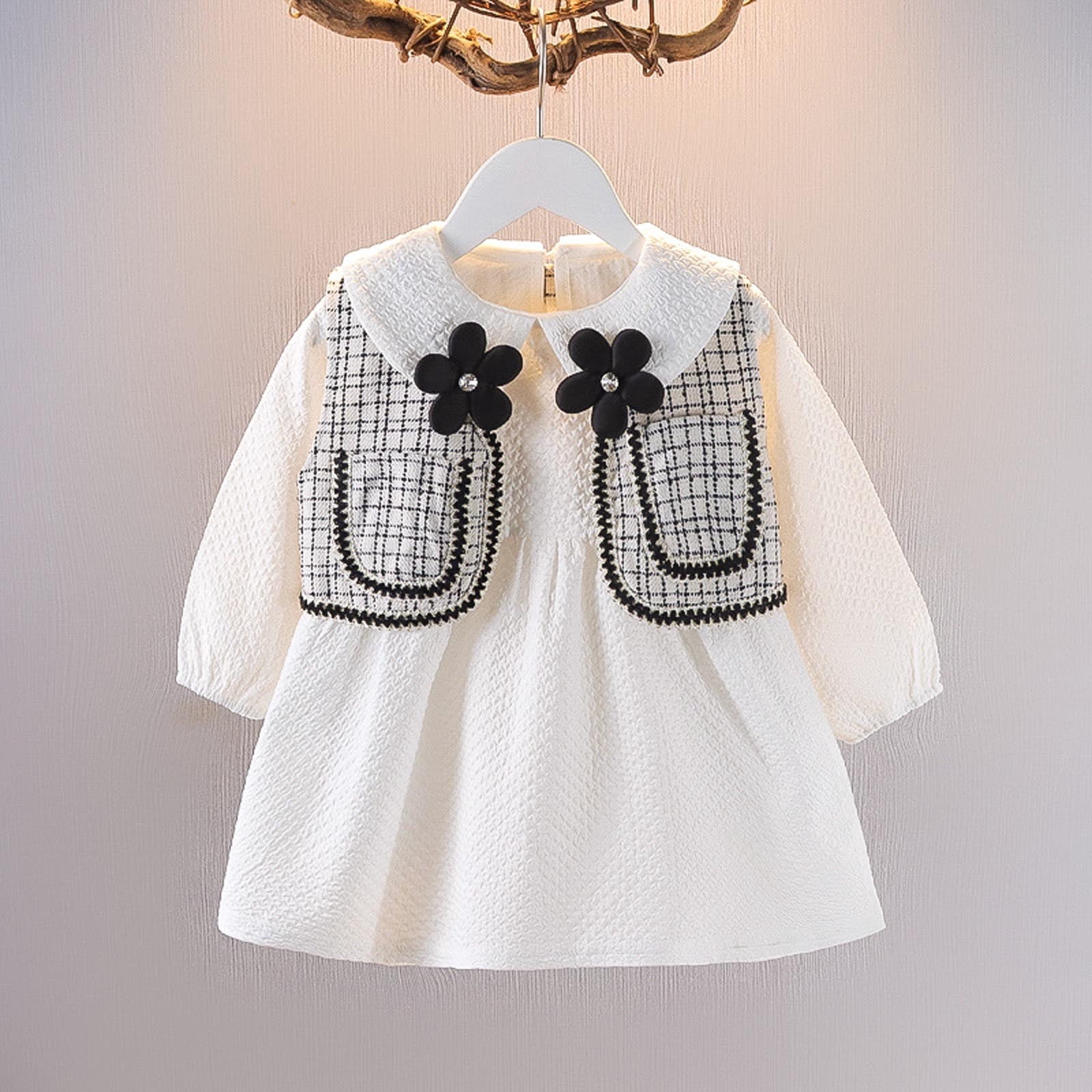 Toddler Girl Skirt Set Long Sleeve Knit Ribbed Turtleneck Shirt Tops...