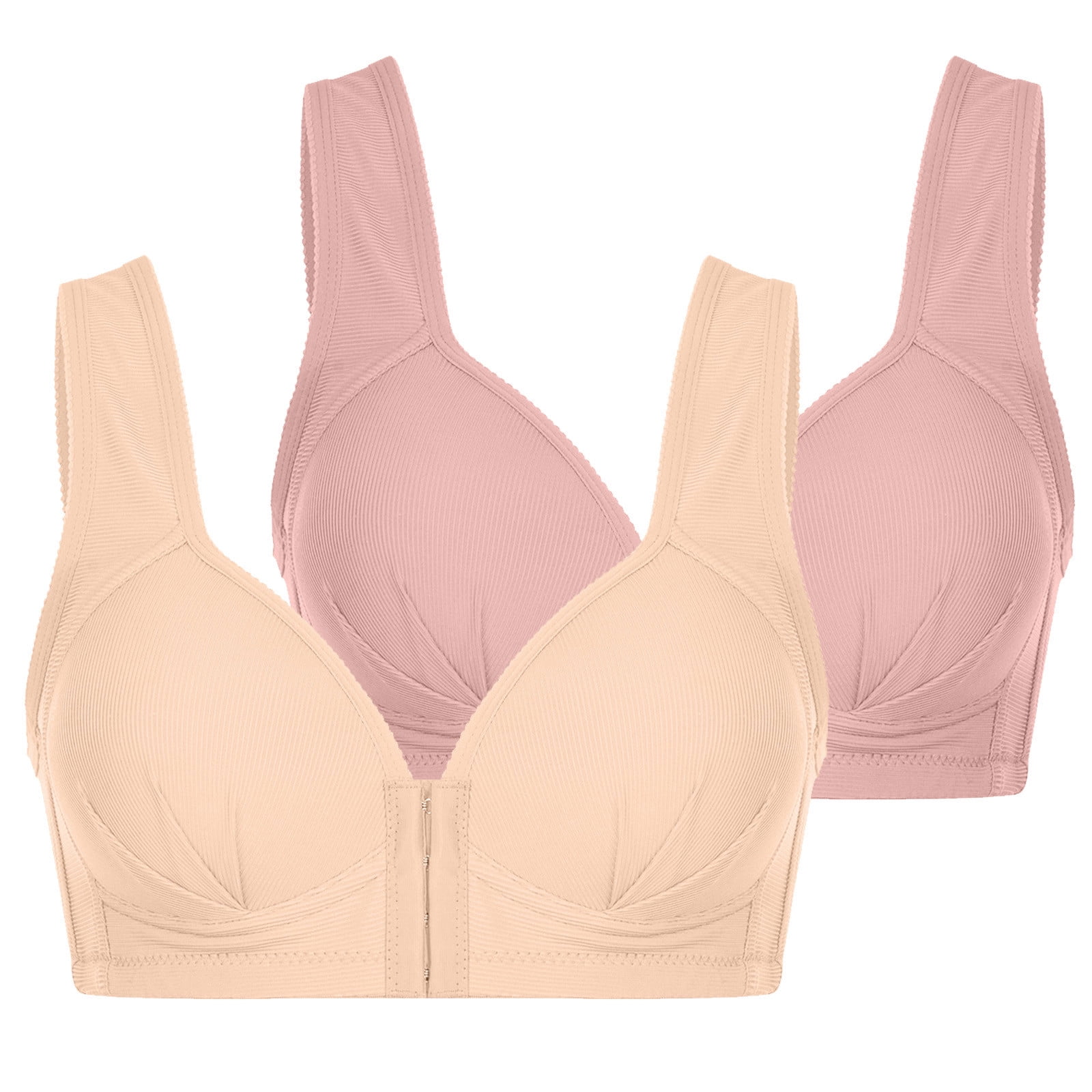 TUWABEII Bras for Women,2pcs Woman's Fashion Plus Size Wire Free