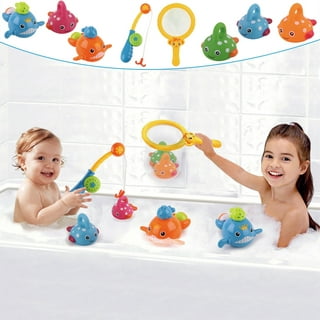 Bath Toys for Toddlers, Magnetic Fishing Games Baby Bath Toys, Wind-up  Swimming Fish Duck Whale Toys Floating Pool Bathtub Tub Toys for Toddlers  Kids