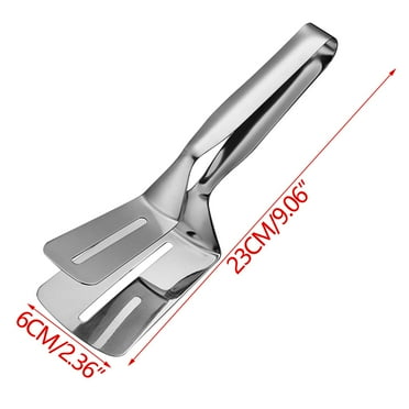 TUWABEII Kitchens Tongs 10 Inch Premium Stainless Steel Multipurpose Gripper Bread Clip/Steak Clamps/Fried Steak Clamp/Barbecue Tongs/Beefsteak Turner Flipper Under $10