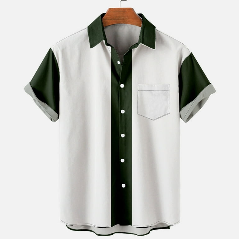 Casual Buttons Patchwork Turndown Collar Blouses Casual Buttons Patchwork Turndown Collar Blouses