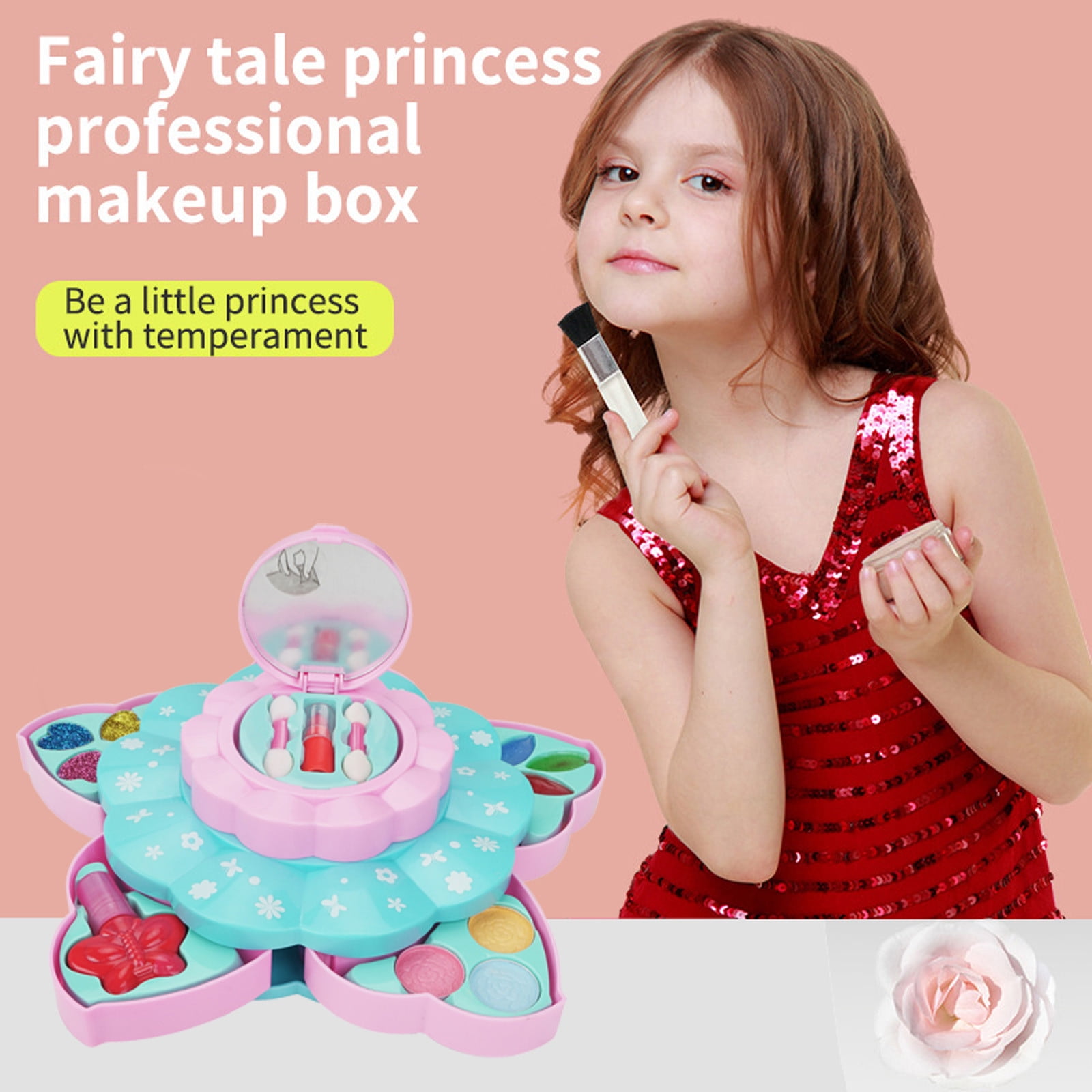 TUWABEII Pretend Play Toys Kids Makeup KitGirl Makeup Children Makeup Toys Under 25