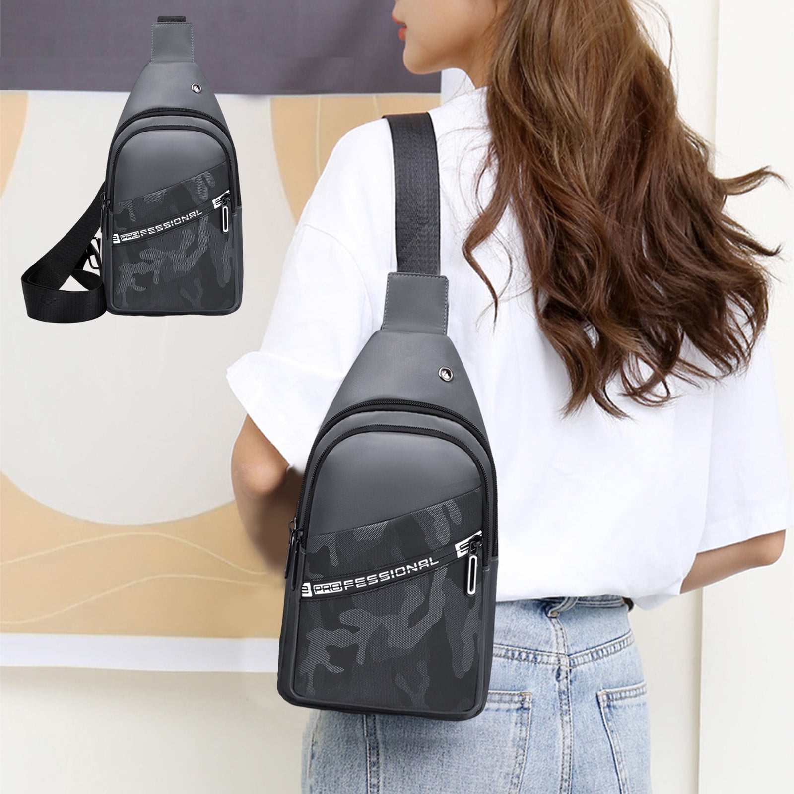 TUWABEII Small Sling Bag Crossbody Chest Shoulder Water Sling Purse One