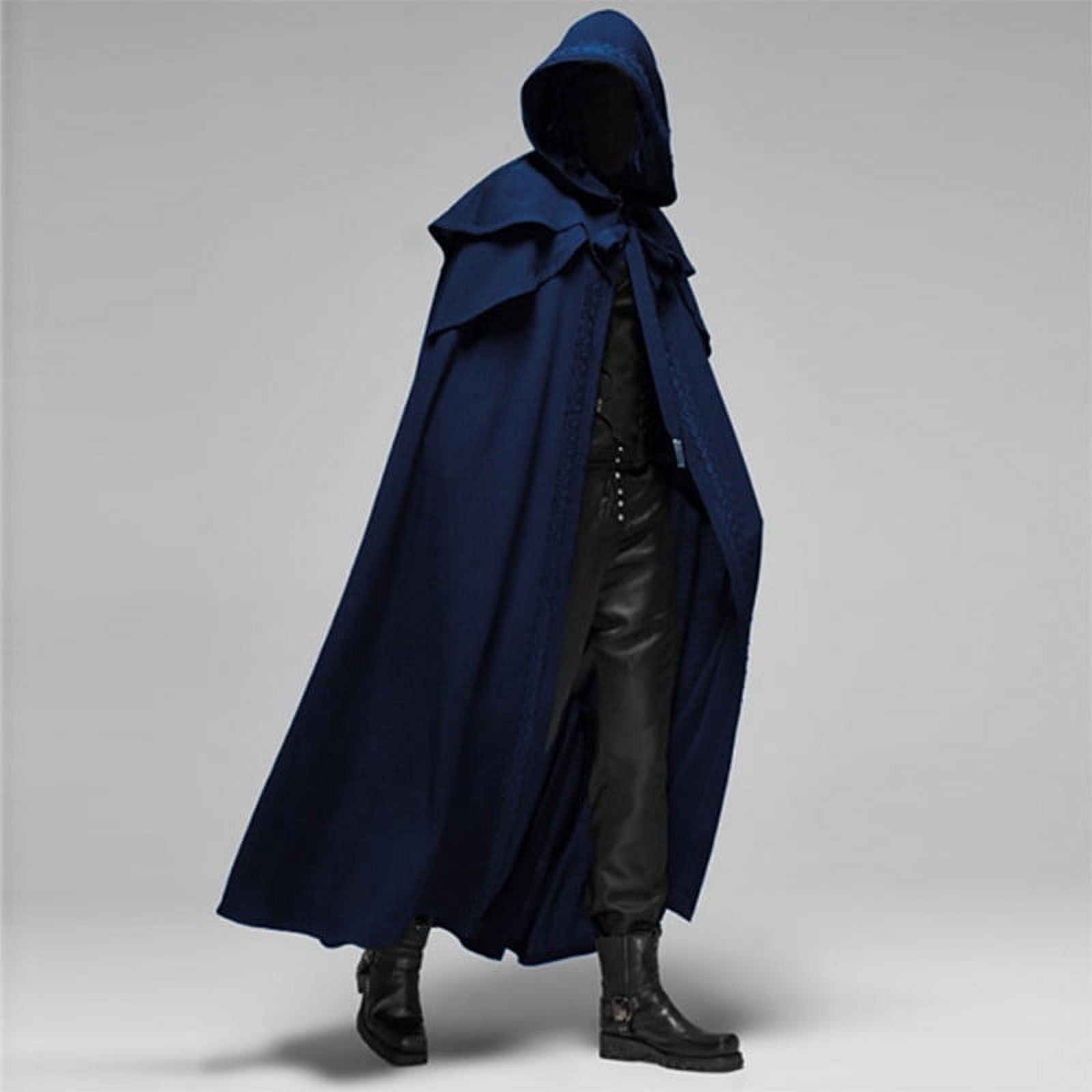Penkiiy Cloak with Hood Men Clearance Men Patchwork Hooded