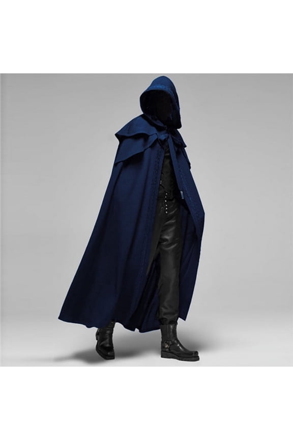 Trendy Tops for Men,Mens Casual Party Retro Gothic Solid Long Cloak Stage Outfit Top