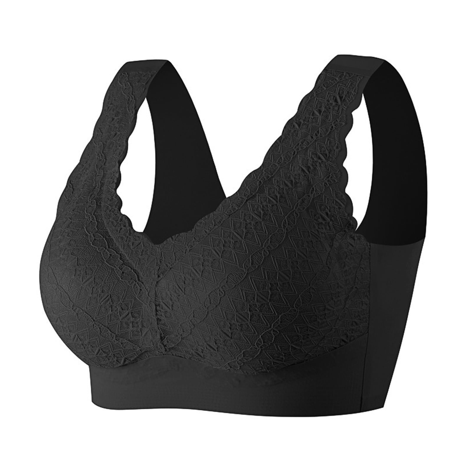 TUWABEII Women's Summer Bras Underwear Comfortable Snapfastener Large