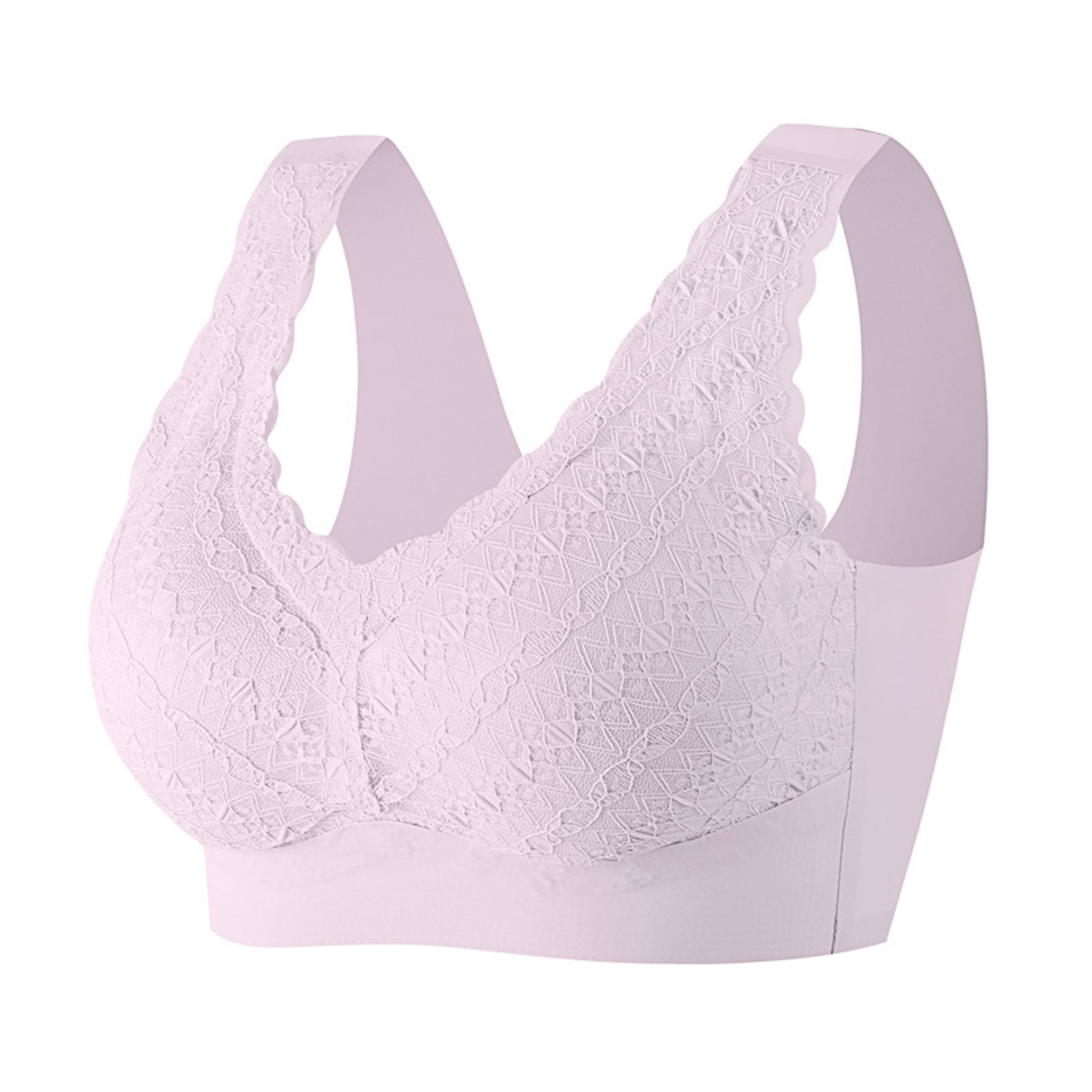 TUWABEII Women's Summer Bras Underwear Comfortable Snapfastener Large