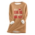 thumbnail image 1 of TUWABEII Womens Spring Winter Shirt Fall/ Oversized Printed Top With Thickened And Plush Insulation And A Snug Base Mother's Day Tops, 1 of 3