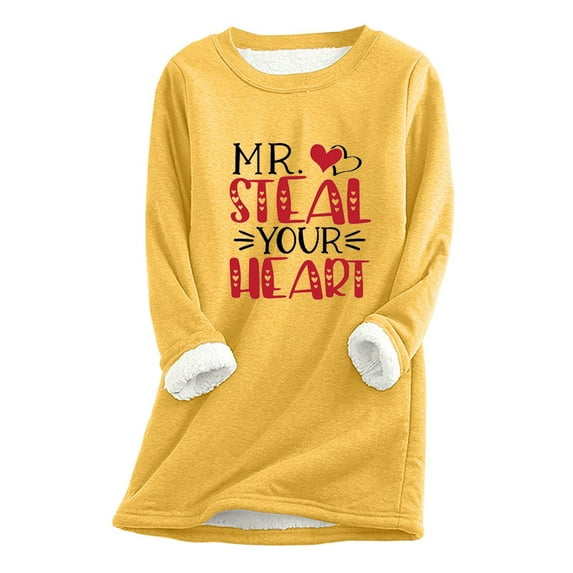 TUWABEII Womens Spring Winter Shirt Fall/ Oversized Printed Top With Thickened And Plush Insulation And A Snug Base Mother's Day Tops