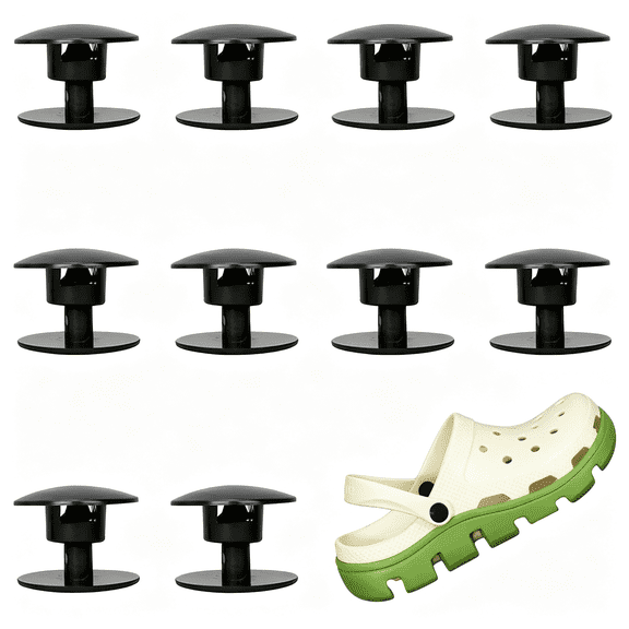 TUWAFE 10-Pack Strap Rivets for Replacement Parts for Clog Shoes Repair Strap Buttons Replacement Rivets