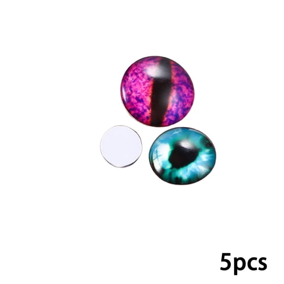 TUWAFE 100Pcs Crystal Glass Safety Eyes for Crochet, Devil Pupil Doll Eyes for Amigurumi, Sparkling Toy Making Craft Supplies