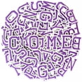 TUWAFE 104pcs Purple Iron on Letters Patches,Embroidery Fabric Letters ...