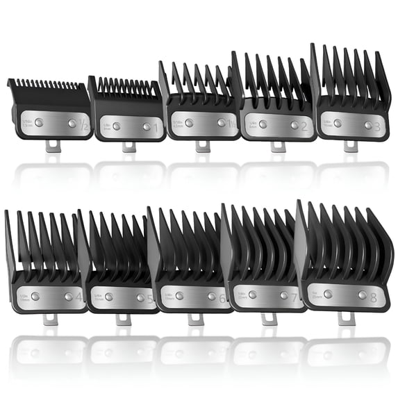TUWAFE, Clipper Guards Set, 10Pcs, Compatible with Most Wahl Clippers ...