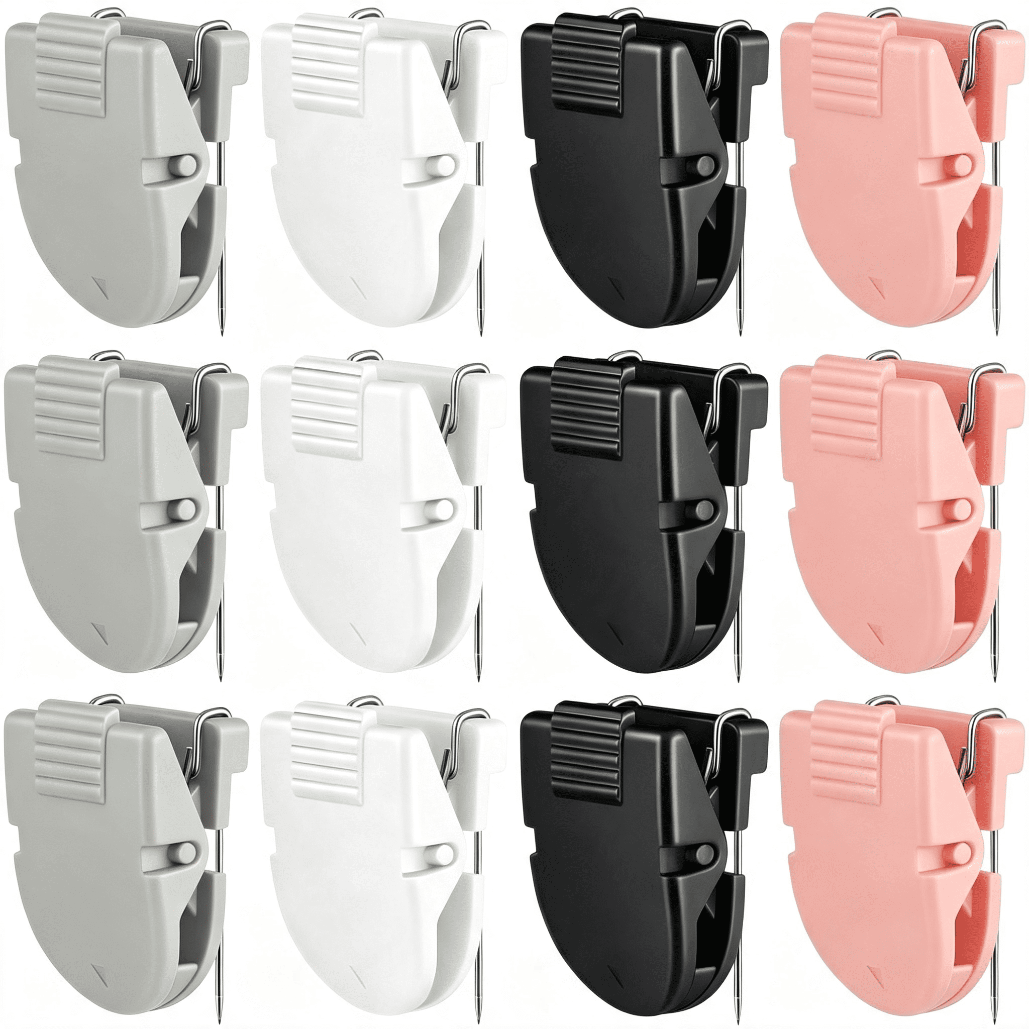 TUWAFE 12 Pcs Plastic Cubicle Clips for Fabric Walls,Bulletin Board ...
