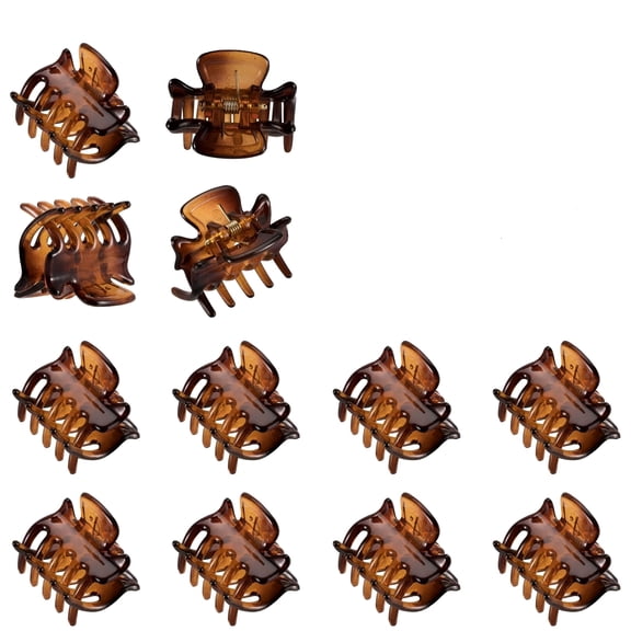 TUWAFE 12 Pcs Small Hair Claw Clips 1 Inch Multifunction Non-Slip Hair Clips Fixed Bangs Decoration Hairstyle