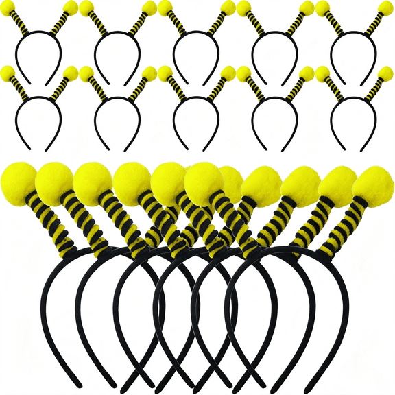 TUWAFE 14Pcs Bee Tentacle Headbands Bee Hair Bands Hair Hoop for Women Girls Halloween Christmas Party Supplies Festive Bug Antenna Headband