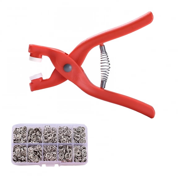 TUWAFE 150pcs Grommet Tool Kit, Pearl Metal Snap Button Kit For Fabric, Sewing, Clothes, Snap Fasteners Kit Snap Plier, Button Maker DIY
