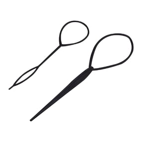 TUWAFE 2-Pack Hair Loop Styling Tool, French Braid Maker And Ponytail Pull Through Brush For Quick Braiding, Buns, And Everyday Updos