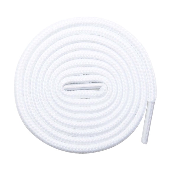 TUWAFE 2 Pair Oval Shoelaces Half Round 1/4" Shoe Laces 8 Different Lengths White,72Inch 183 Cm