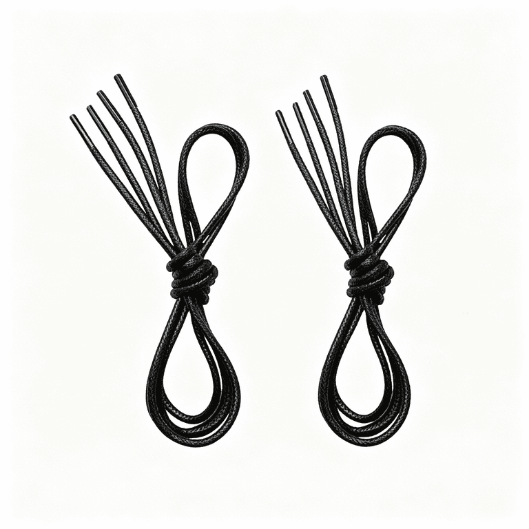 black dress shoe strings TUWAFE 2 Pairs Waxed Round Laces for Mens Dress Shoes,1/8