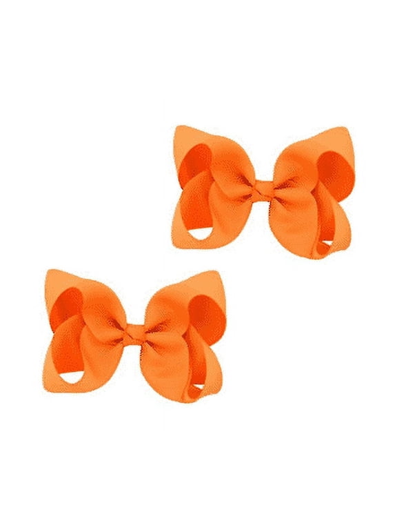 2 Pcs Big Bows for Girls, Leopard Print Hair Clips, Firm Hold Toddler Hair Accessories