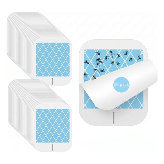 TUWAFE 20 Pack Refill Glue Cards | Compatible with VEYOFLY, Careland and Other Fly Trap Indoor,Mosquito Trap Refills Sticky Glue Pads,Insect Trap and Killer Strong Adhesive glue boards for insects