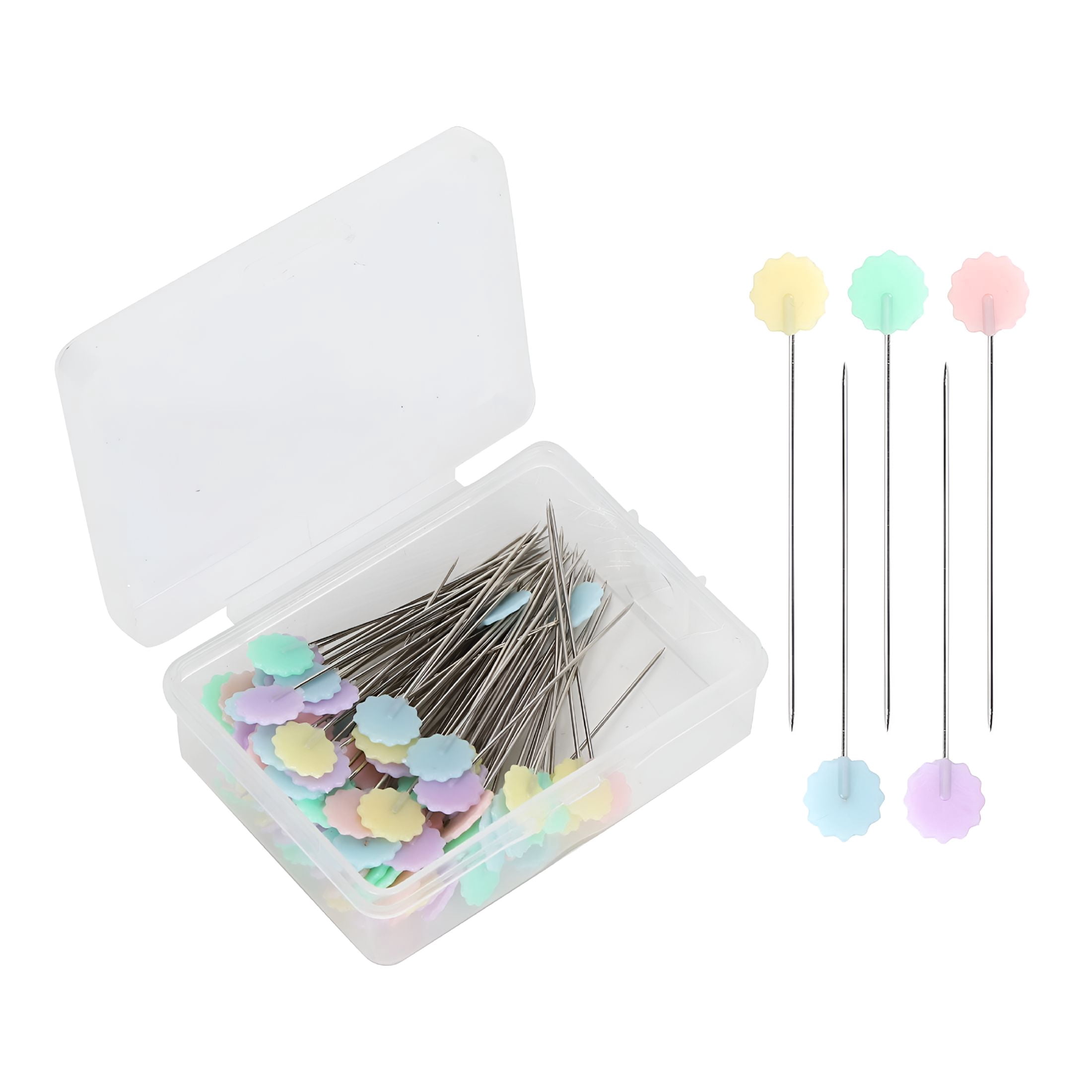 Talouring Pin TUWAFE 2026 New 100Pcs Flower Head Sewing Pins Flat Head Straight ...