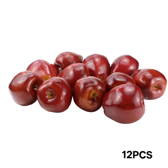 TUWAFE 2026 New 12 Pcs Fake Fruit Apples Artificial Apples Lifelike Simulation Red Apples Home House Decor for Still Life Kitchen Decor for Party, Photography, Display
