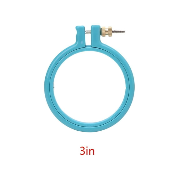 TUWAFE 2026 New 1Pc Embroidery Circle Plastic Cross Stitch Hoop Ring Sewing Craft Diy Loop for Embroidery, Cross Stitch, Needlework Random Color-3 Inches