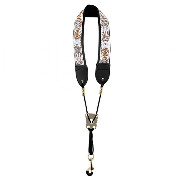 TUWAFE 2026 New 1Pc Sax Embroidered Shoulder Strap Saxophone Neck Strap Adjustable with Hook for Practice,Performance,Marching,Studio for Alto Tenor Soprano Sax Straps Accessories