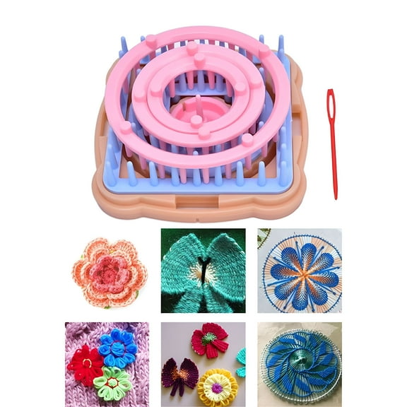 TUWAFE 2026 New 1Pcs Diy Weaving Tool Knitting Machine Color Stitching Tool Flower Loom Knitting for Knitting,Crocheting,Weaving,Diy Projects,Crafting