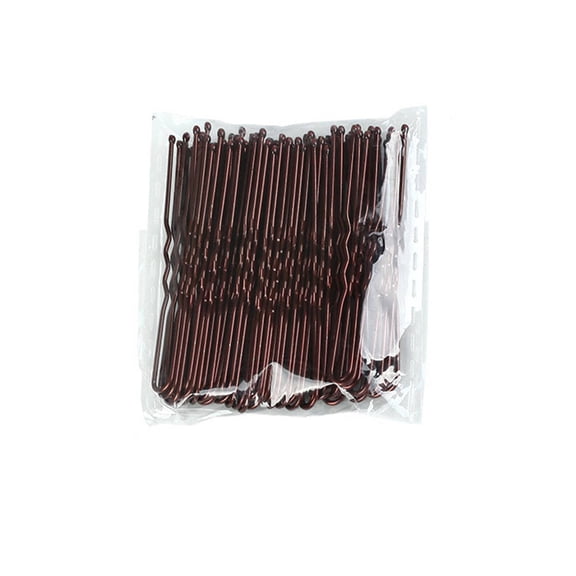 TUWAFE 2026 New 2 Pcs Blonde Bobby Pins Metal Material U Shaped Hair Pins Popular Geometric Elements Blonde Bobby Pins Coffee Colored U-Shaped Clip 6Cm