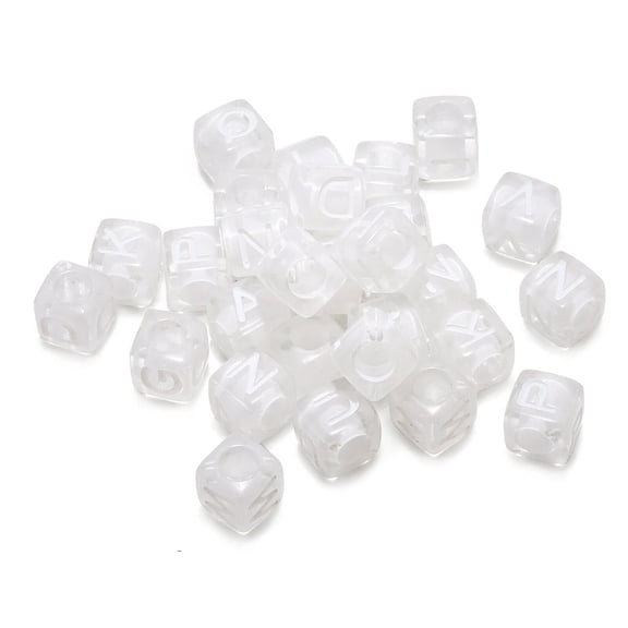 TUWAFE 2026 New 200 Pcs Silicone Beads,Custom Letter Beads Bracelet Beads,Colorful Design Perfect for Crafting Bead Kit,White