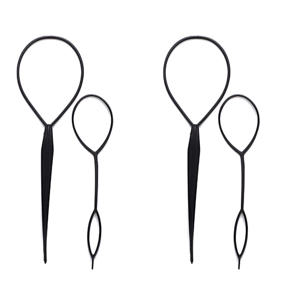TUWAFE 2026 New 2Pcs Topsy Tail Hair Tool Ponytail Maker Tool Ponytail Styling Maker Pin Tool French Braid Loop Tool Plastic Topsy Tail Tool Hair Braiding Tools Hair Styling Accessories for Women
